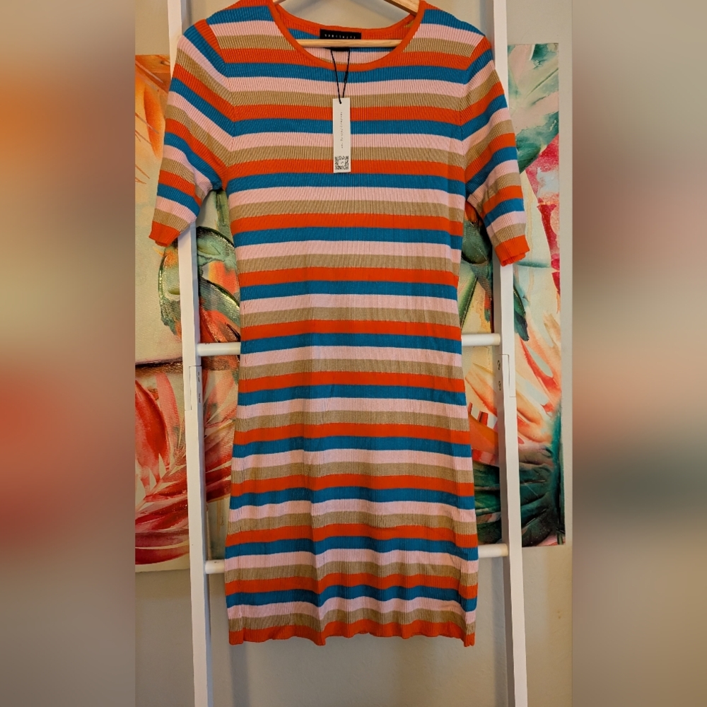 Sanctuary Colorful Striped Knit Dress